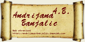 Andrijana Banjalić vizit kartica